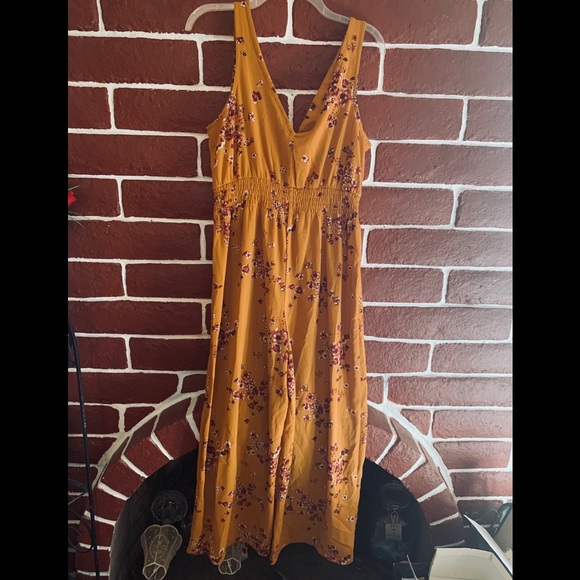 Burnt Orange Floral Jumpsuit - Picture 3 of 3